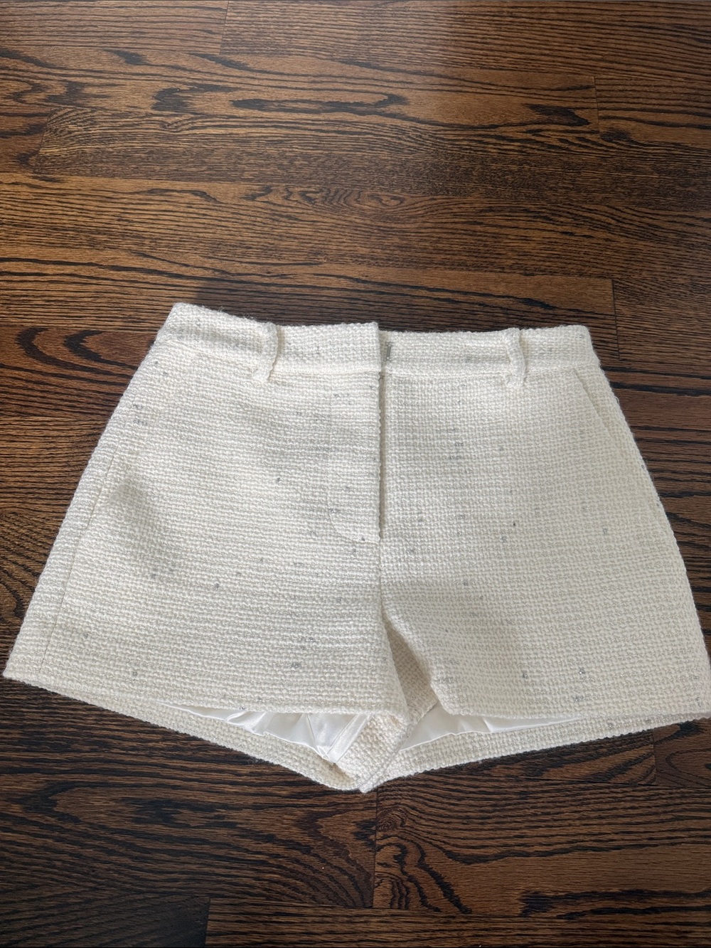 RETROFETE Textured Cream Women's Shorts size xs